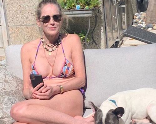 sharon stone Sharon Stone in bikini a 62 anni