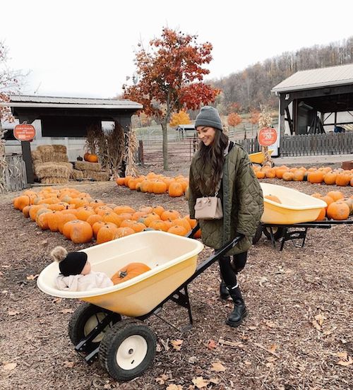 123140120 278997193360579 8419534972888944923 n Shay Mitchell porta Atlas in un campo di zucche