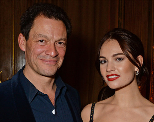 lily james Lily James commenta le foto con Dominic West