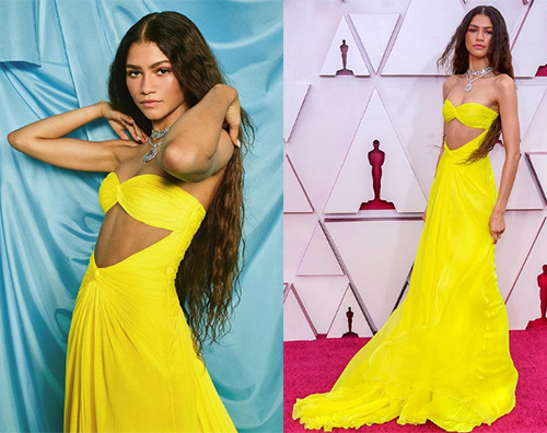 zendaya Zendaya in giallo agli Oscar 2021
