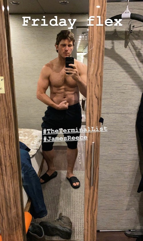 chris pratt hot new shirtless selfie 01 Chris Pratt hot su Instagram