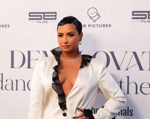 demi lovato Demi Lovato ha un enorme ragno sulla testa