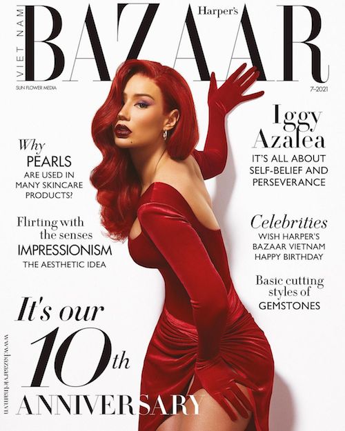 208917331 200426465203766 2507330764984775983 n Iggy Azalea è Jessica Rabbit per Harpers Bazaar