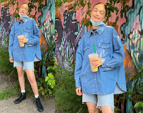 gigi hadid 1 Gigi Hadid sceglie un look total denim per la città