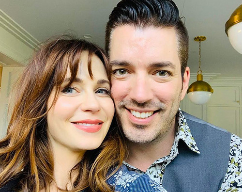 zooey deschanel Zooey Deschanel festeggia lanniversario con Jonathan Scott