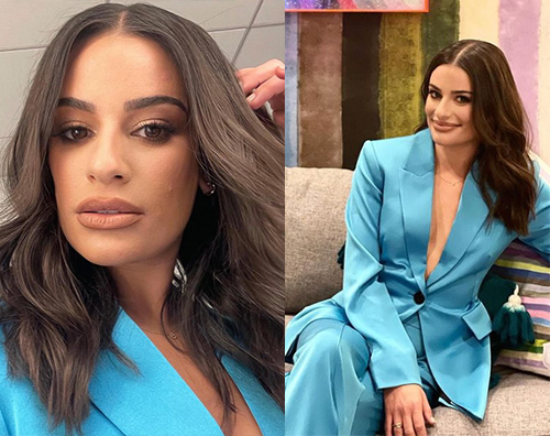 Lea Michele in azzurro da Kelly Clarkosn lea michele Lea Michele in azzurro da Kelly Clarkosn