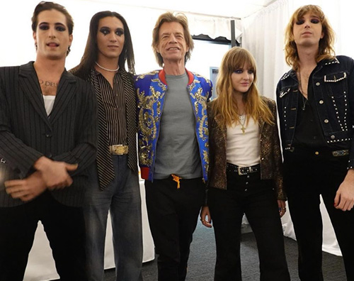 mick jagger maneskin Mick Jagger con i Maneskin su Instagram