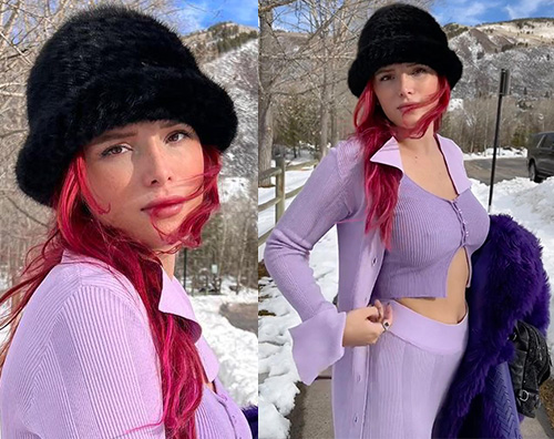 bella thorne Bella Thorne il look sulla neve è hot