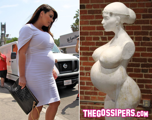 kimstatua2 Kim Kardashian è la statua della fertilità