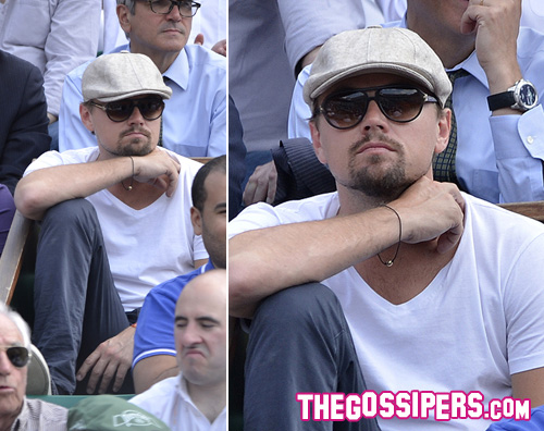 leoroland2 Leonardo Di Caprio assiste al Roland Garros